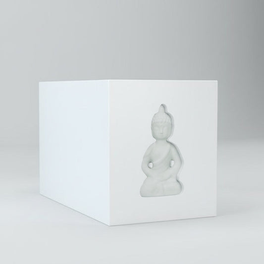 Green ceramic Buddha